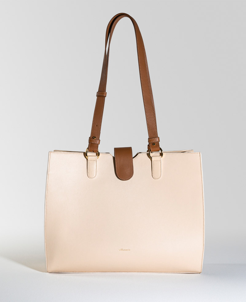 L-elegant-bicolore Sac cabas en cuir bicolore - L’élégant