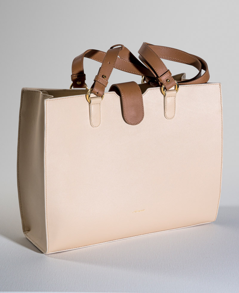 L-elegant-bicolore6 Sac cabas en cuir bicolore - L’élégant