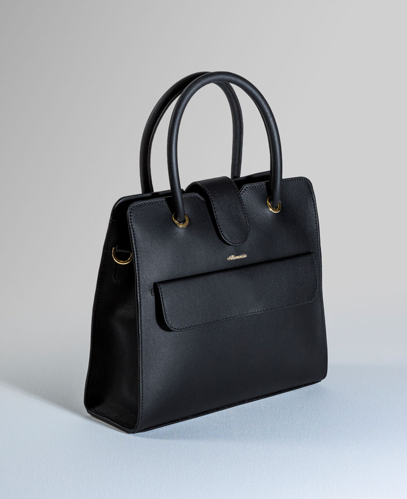 Sac à main en cuir noir - Le désiré