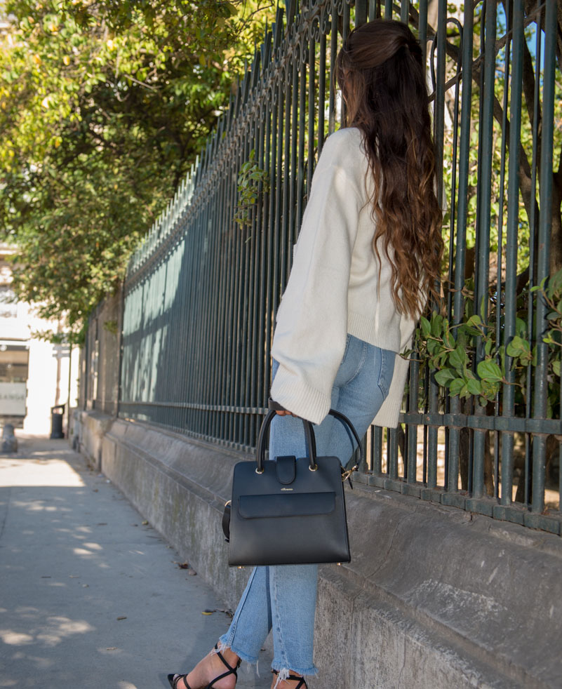 Sac à main en cuir noir - Le désiré