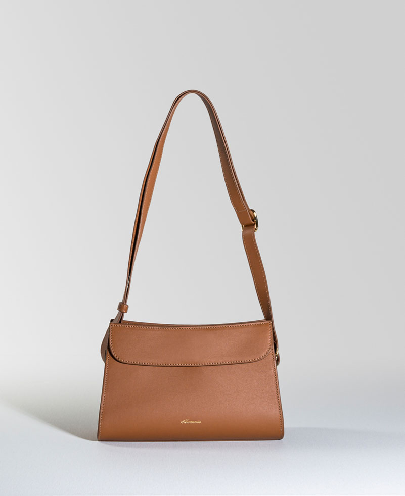 Le-singulier-marron Sac à bandoulière en camel - Le singulier