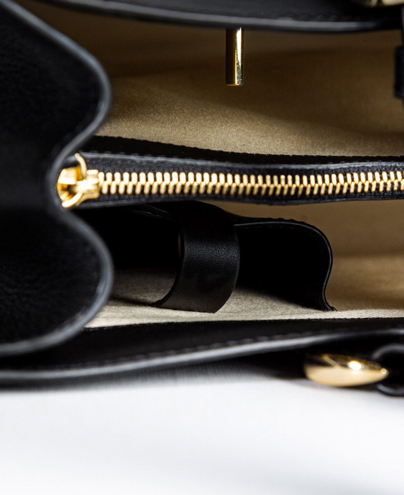 L-elegant-noir2 Sac cabas en cuir noir - L’élégant